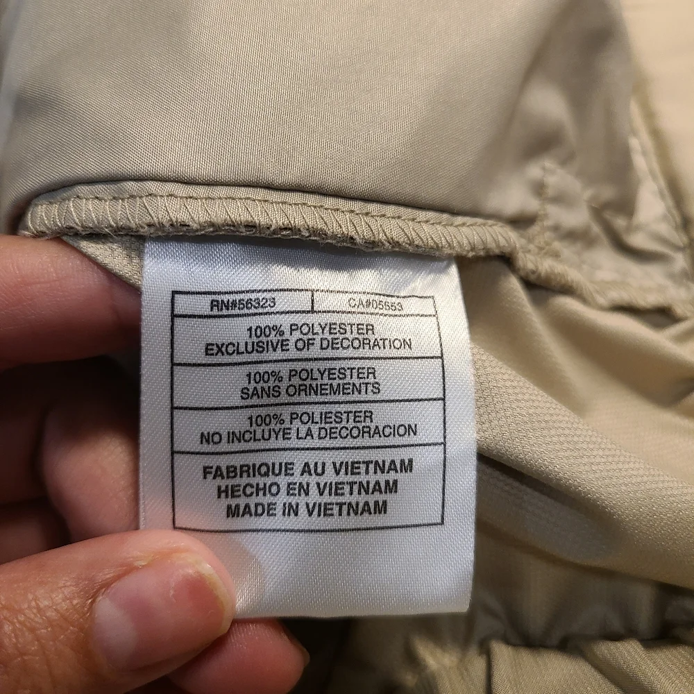 Nike Lightweight Golf Windbreaker Performance Layer Vest Beige Men's Size Large
